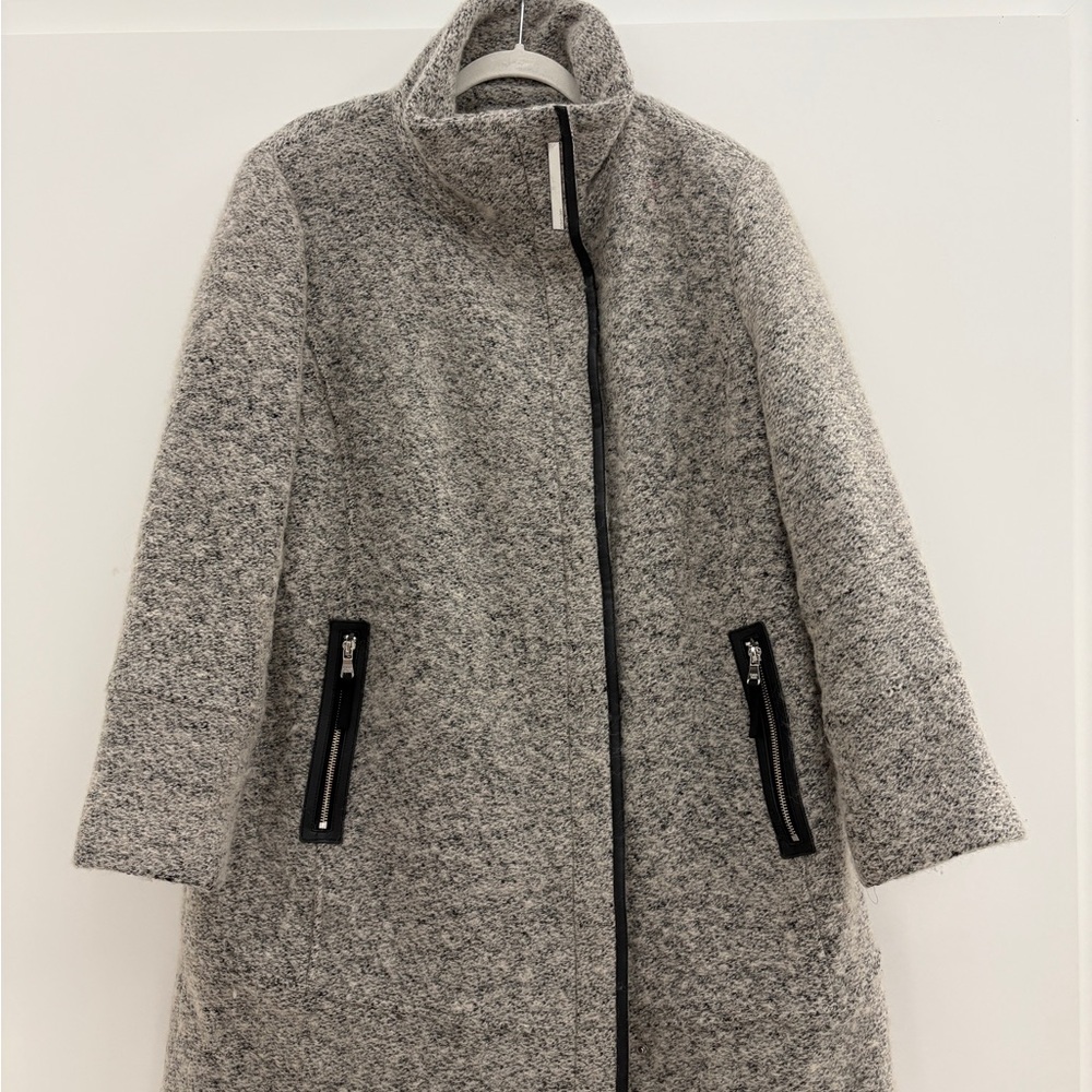Calvin Klein Women's Gray Teddy Jacket with Black Accents